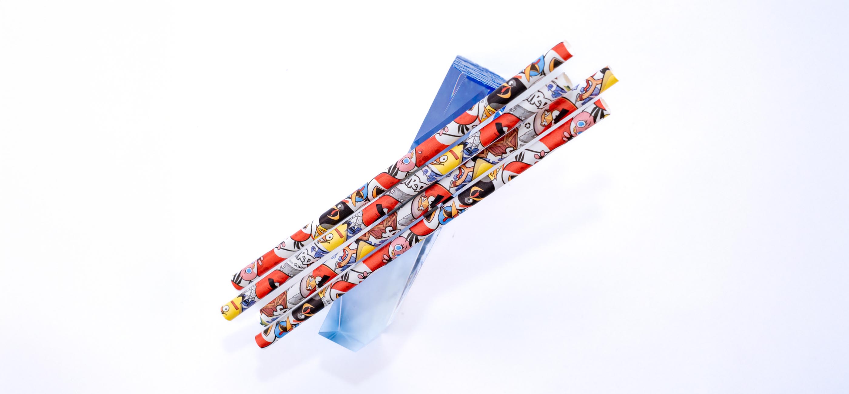 Angry birds straws banner