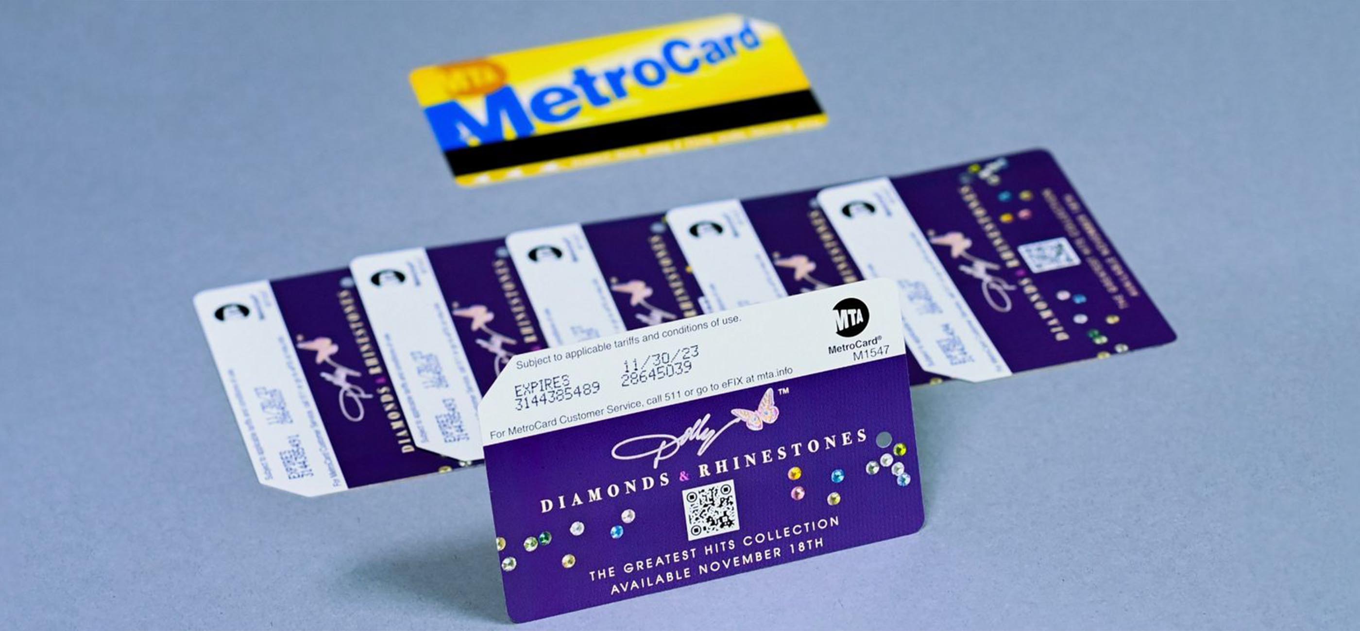 Dolly Parton Metrocards banner