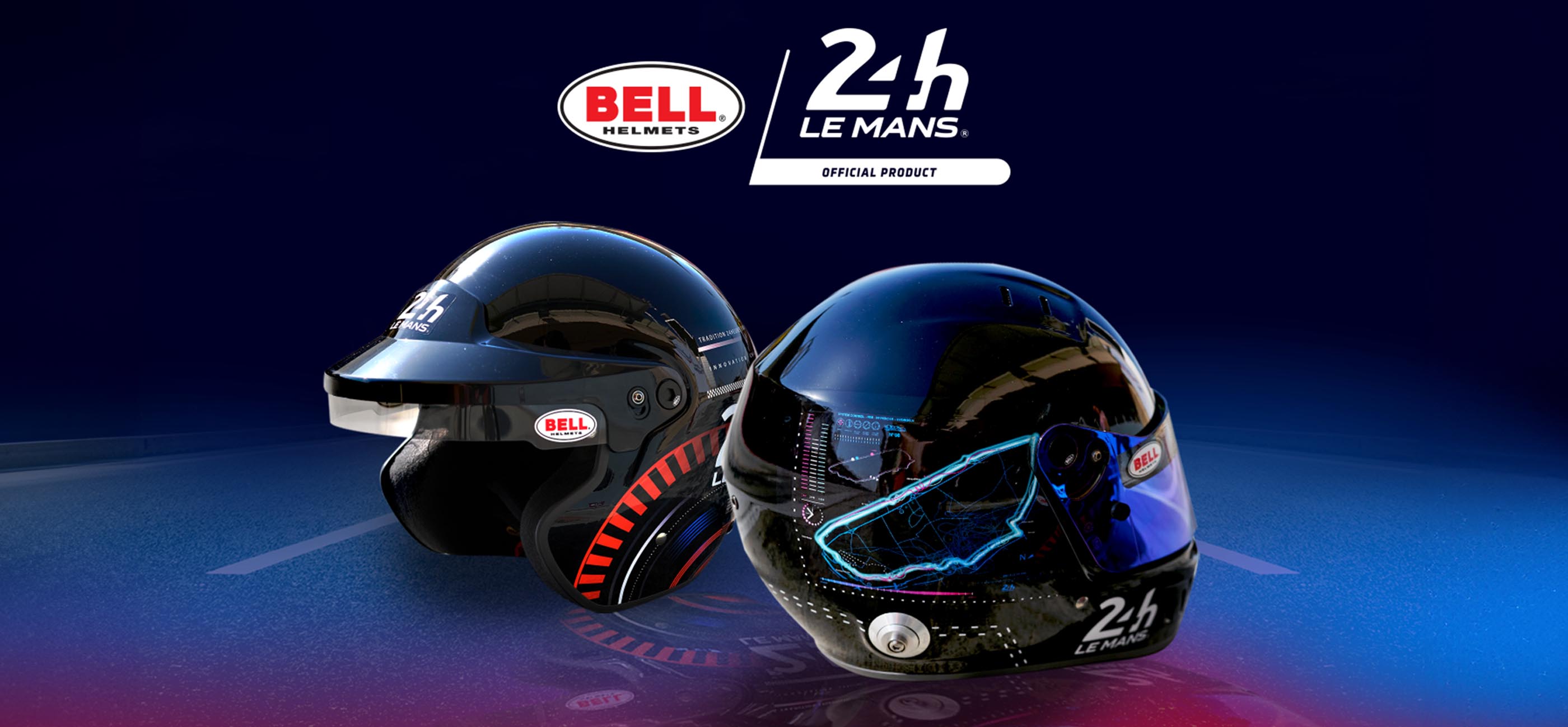 24h Le Mans bell helmets banner